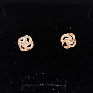 Elegant Silver Knot Earrings